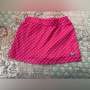Nike Pink Polka Dot Athletic Skort with Mint Swoosh